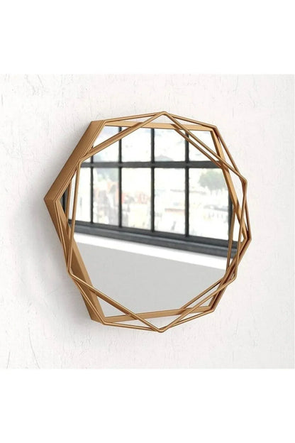 Mirror - Steel - Gold - 80x80 cm