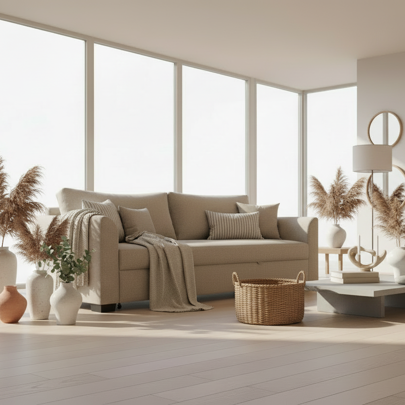 Sofa Bed - Beech Wood - Multi Color - 200x90 cm