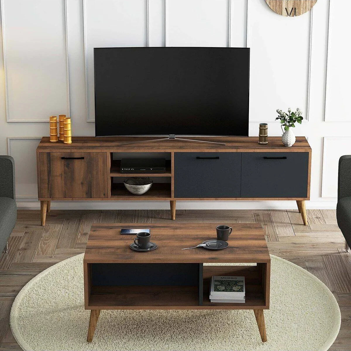 TV Unit - MDF Wood - Multi Color - 180x30x45 cm - Cataloug
