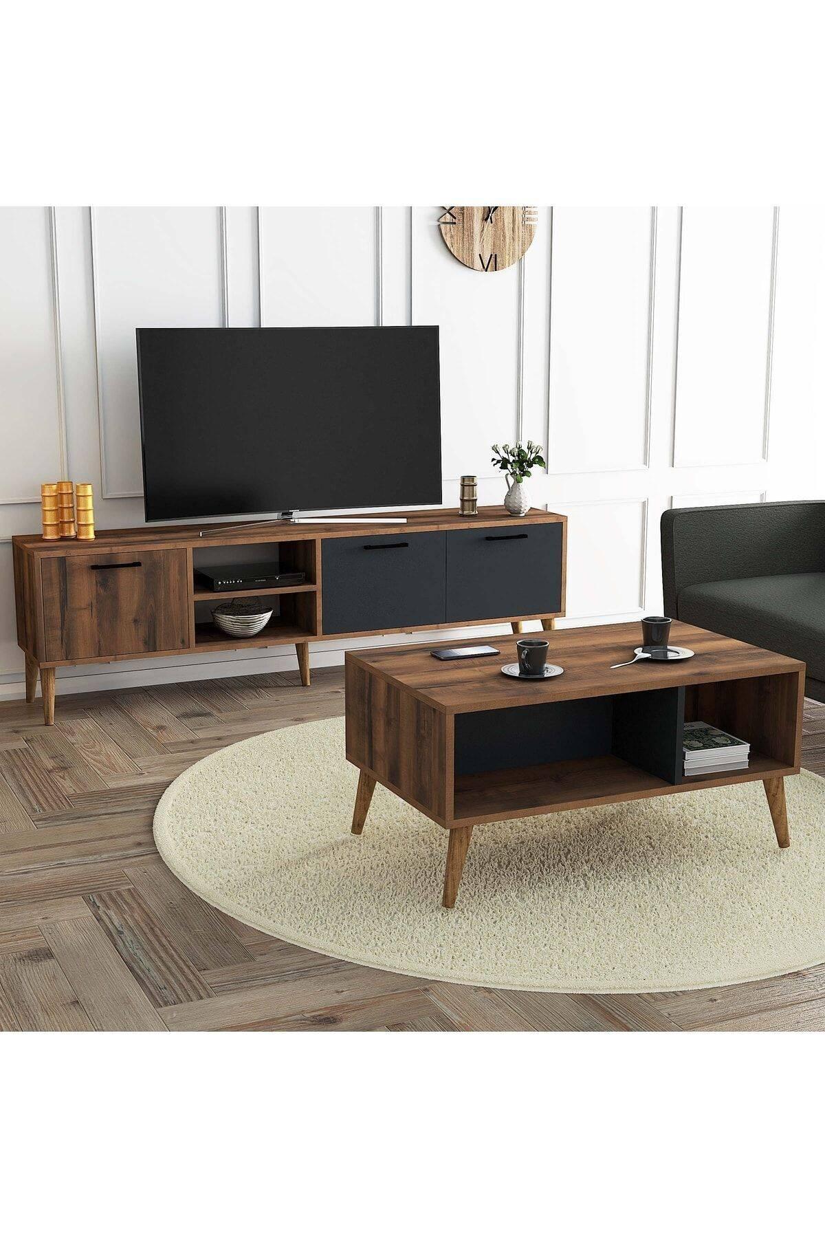 TV Unit - MDF Wood - Multi Color - 180x30x45 cm - Cataloug