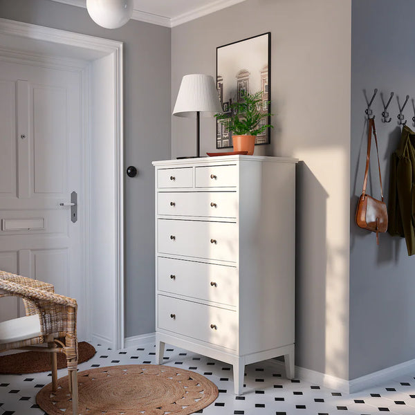 Drawer Unit - MDF Wood - White - 84×135×50 cm