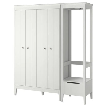 Wardrobe - MDF Wood - White -180x59x211 cm