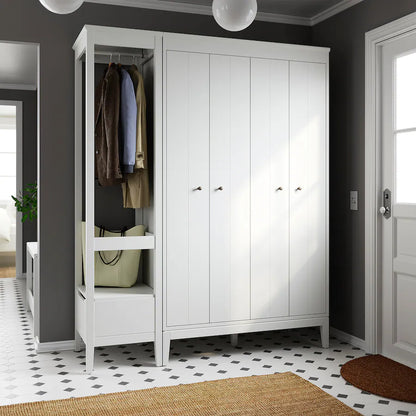 Wardrobe - MDF Wood - White -180x59x211 cm