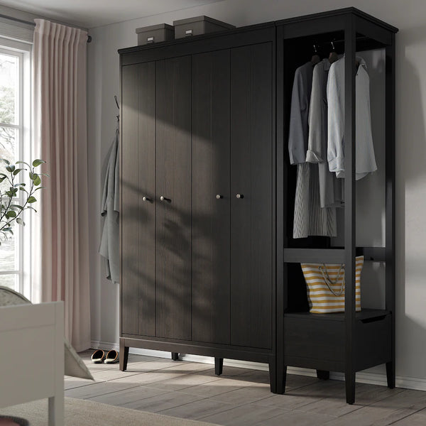 Wardrobe - MDF Wood - Brown -180x59x211 cm
