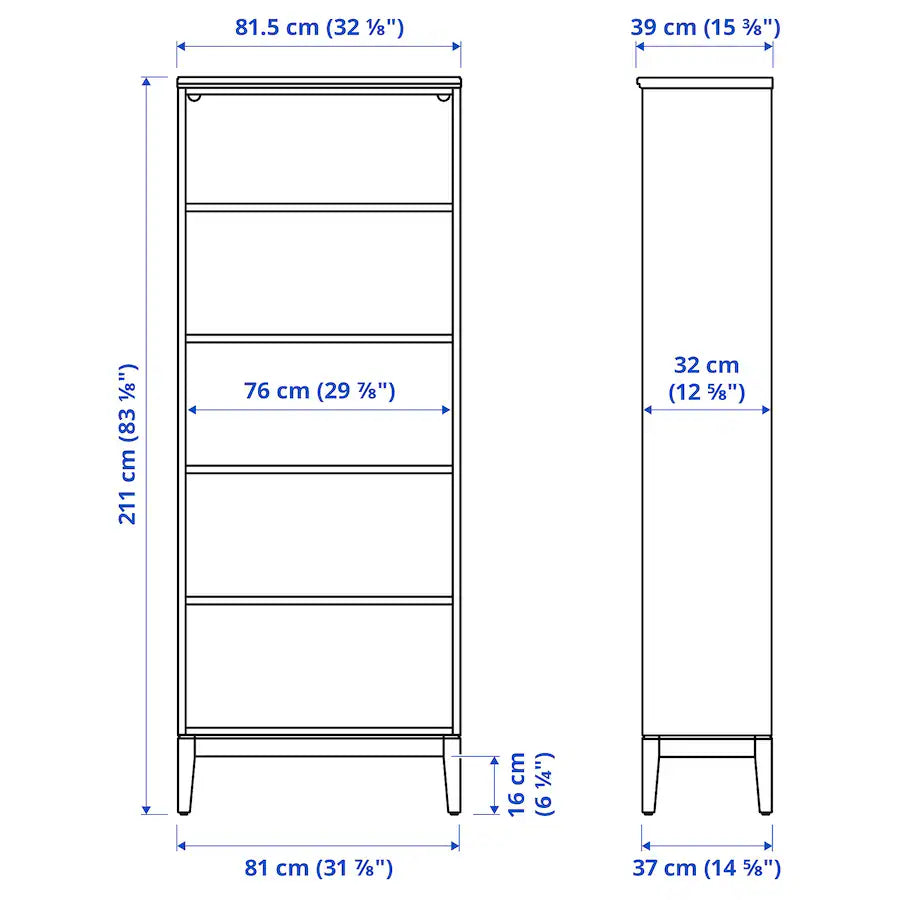 وحدة عرض - خشب MDF - أبيض - 82x39x211 سم