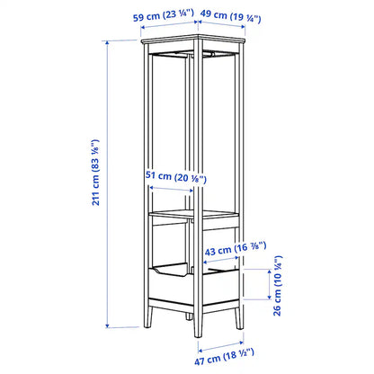Dressing- White - 49x59x211 cm