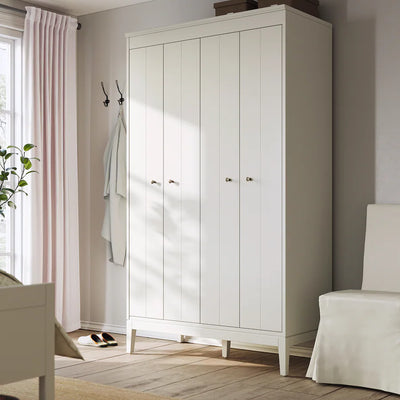 Wardrobe - MDF Wood - White - 121x59x211 cm
