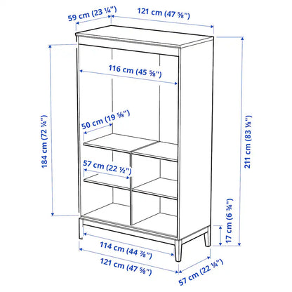 Wardrobe - MDF Wood - Brown - 121x59x211 cm