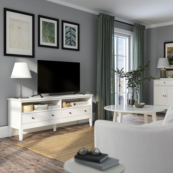 TV Unit - MDF Wood - White - 163x63x40 cm