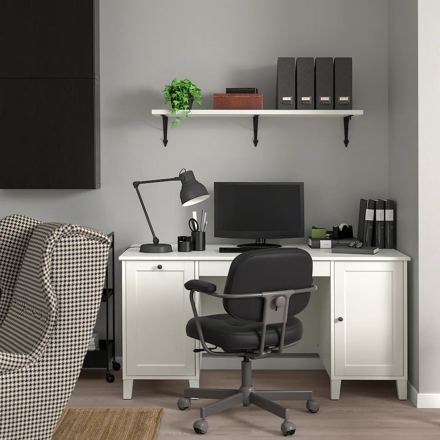 Desk - MDF Wood - White - 152x70x75 cm