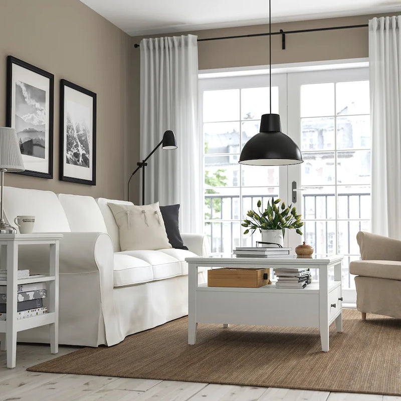 Coffee Table - MDF Wood - White - 80x49x80 cm