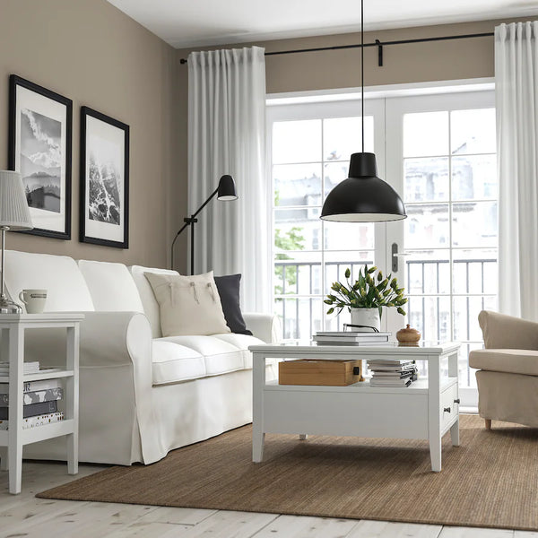 Coffee Table - MDF Wood - White - 55x49x107 cm