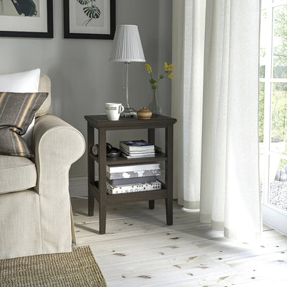 ترابيزة جانبية - خشب MDF - بني - 46x36x63 سم