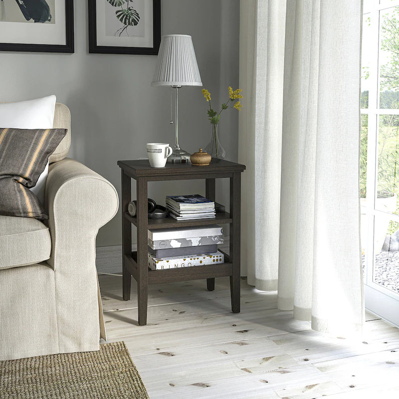 Side Table - MDF Wood - Brown - 46x36x63 cm