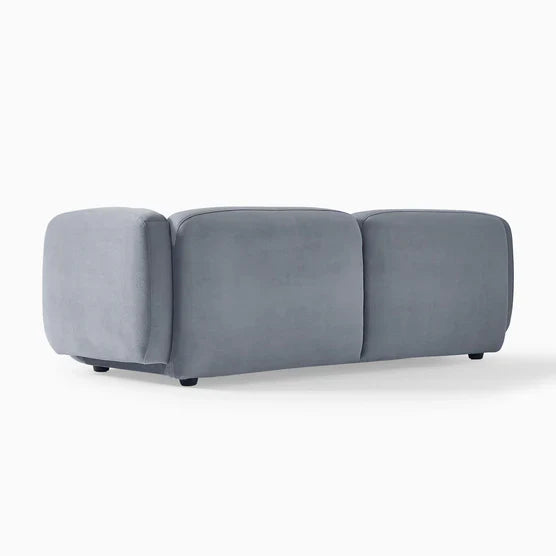 Sofa - Natural Wood - Velvet - Multi Color - 200 x 90 x 75 cm