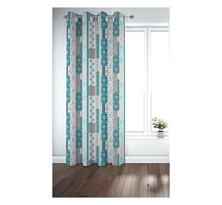 ستائر مطبوعة - تركواز - بوليستر - 130 × 260 سم