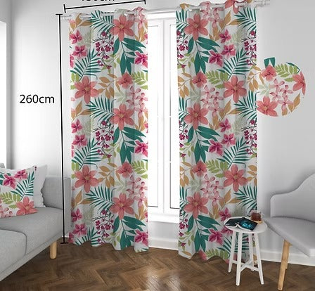 Curtains Print -Multi Color - polyester - 130 x 260 cm