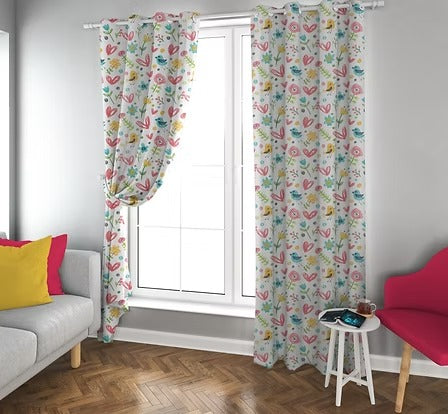 ستائر مطبوعة - متعدد الألوان - بوليستر - 130 × 260 سم