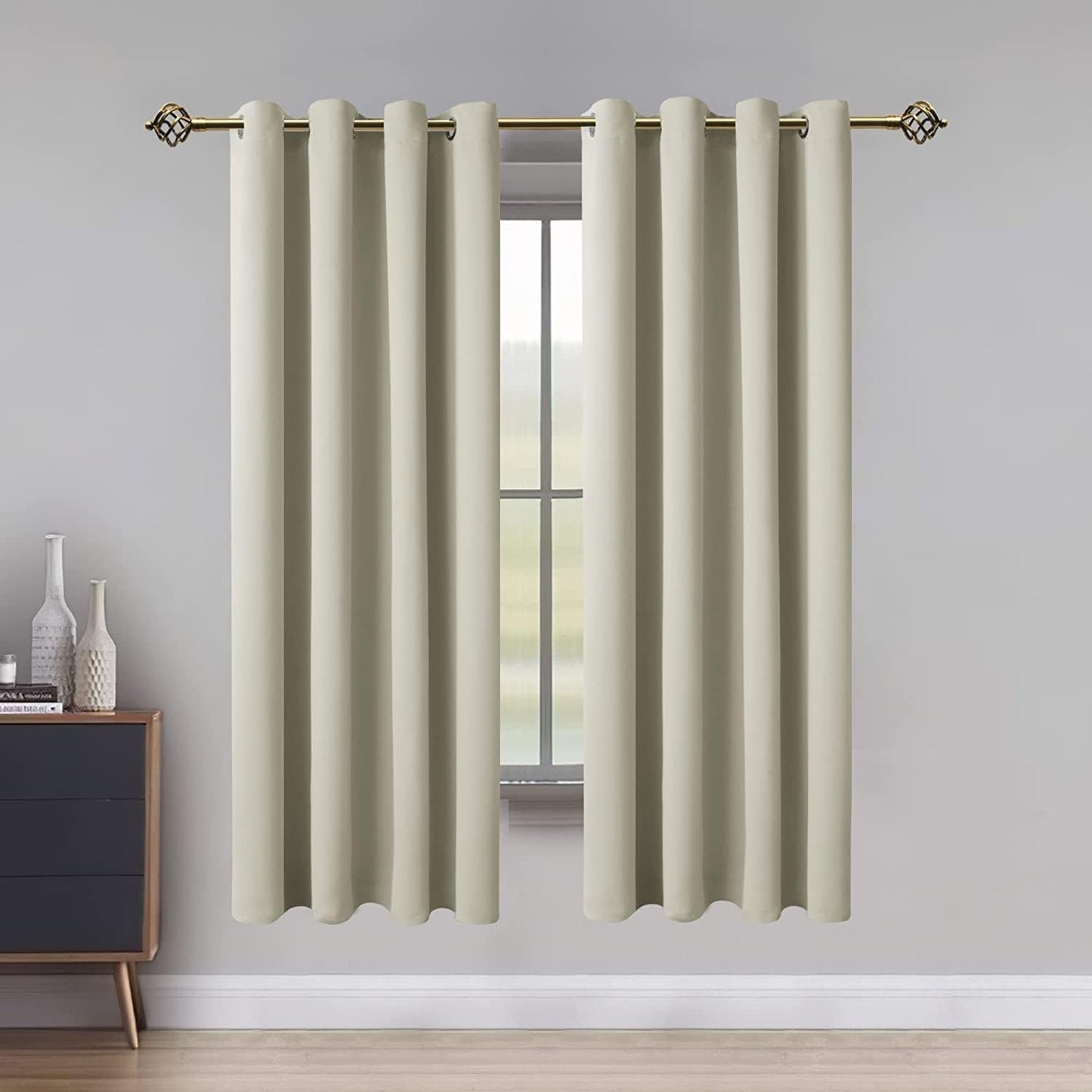 Curtains Blackout - Beige -132 x 214cm