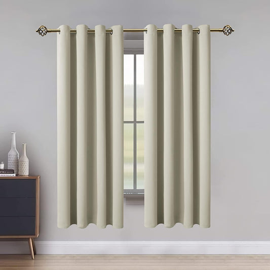 Curtains Blackout - Beige -132 x 214cm