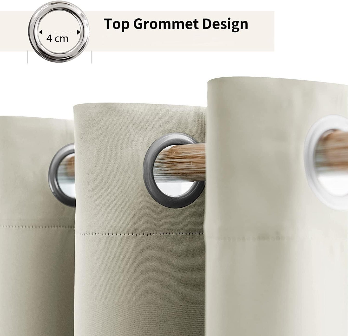 Curtains Blackout - Beige - Multi Size