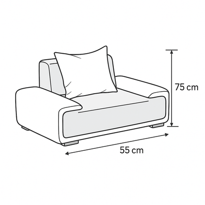 Reception Set of Beech Wood Linen Light Grey Sofa