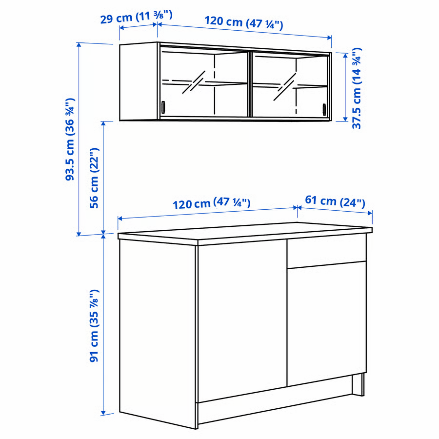 Kitchen - MDF - Multicolors - 180x120x61 cm