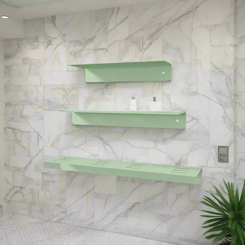 Three Floating Shelves - Steel - Multi Color - 30×40×50×10×6 cm - Cataloug