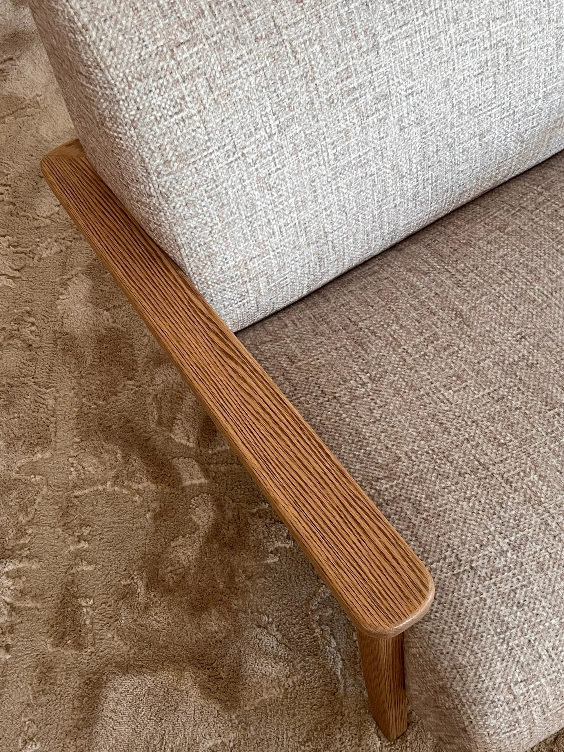 Chair - Oak Wood - Linen- Multi color - 85x85x90 cm - Cataloug