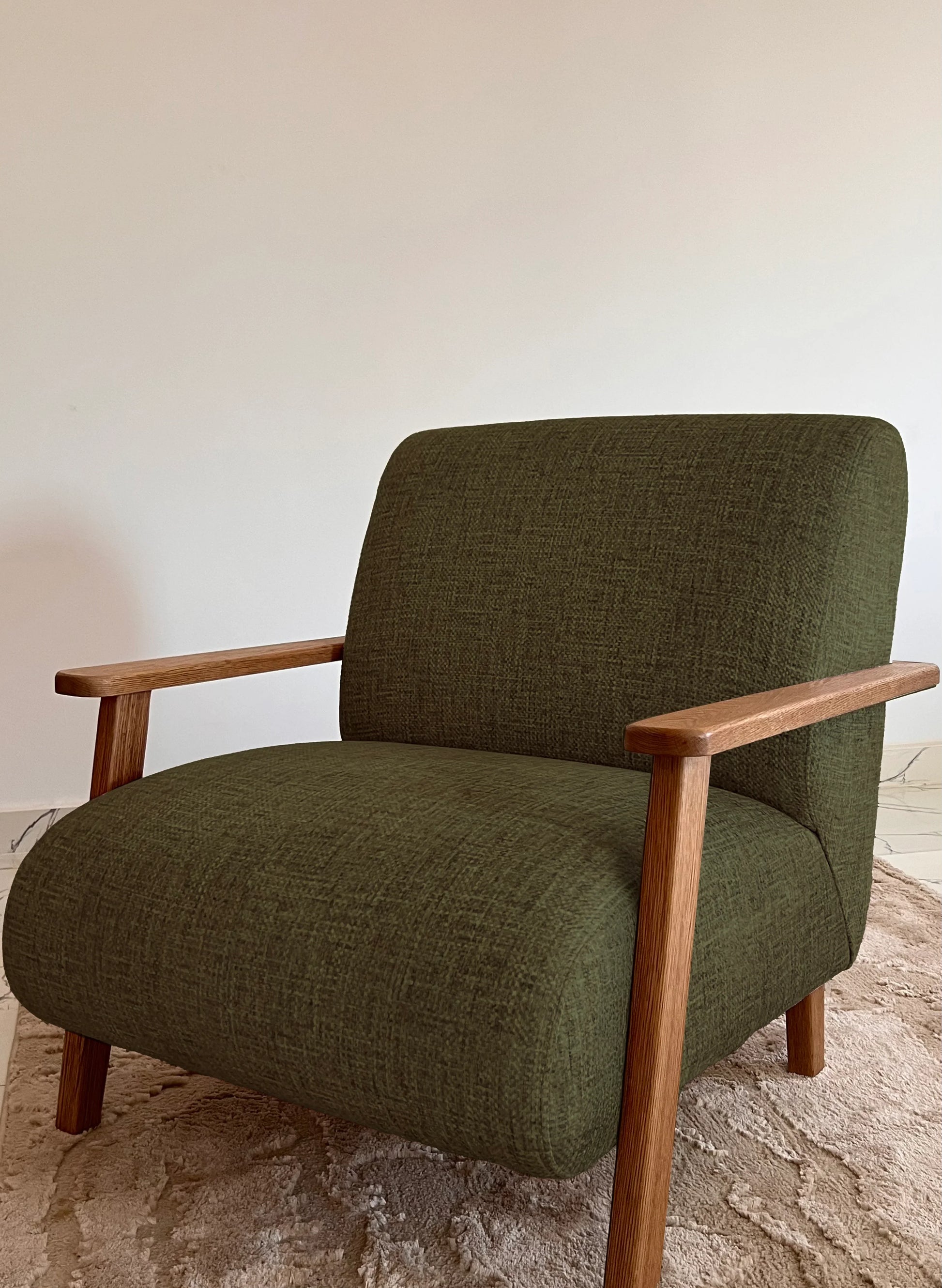 Chair - Oak Wood - Linen- Multi color - 85x85x90 cm - Cataloug