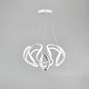 Chandelier - Metal & Plastic - White - 60×60×60 cm