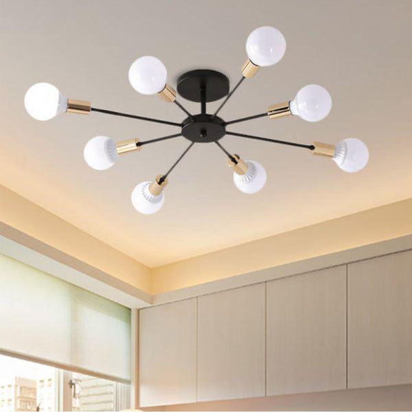 Chandelier - Metal - Black & Gold - 40×50×40 cm