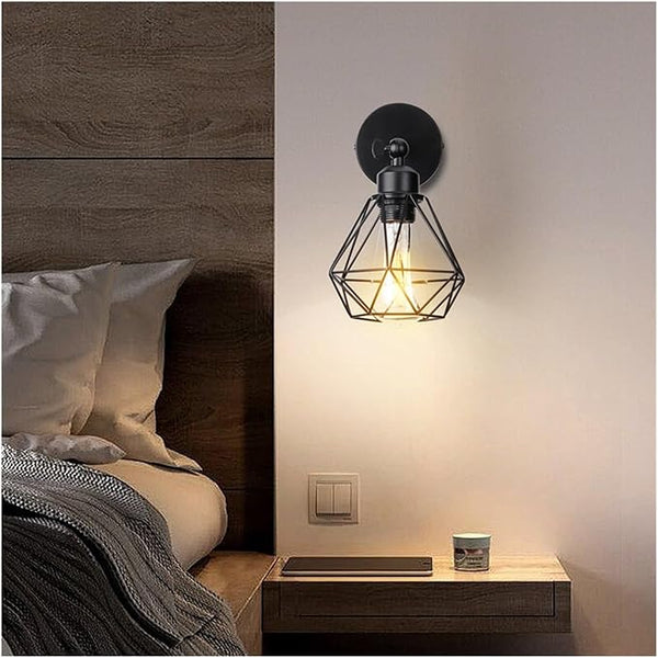 Wall Lamp - Metal - Black - 25×20×25 cm