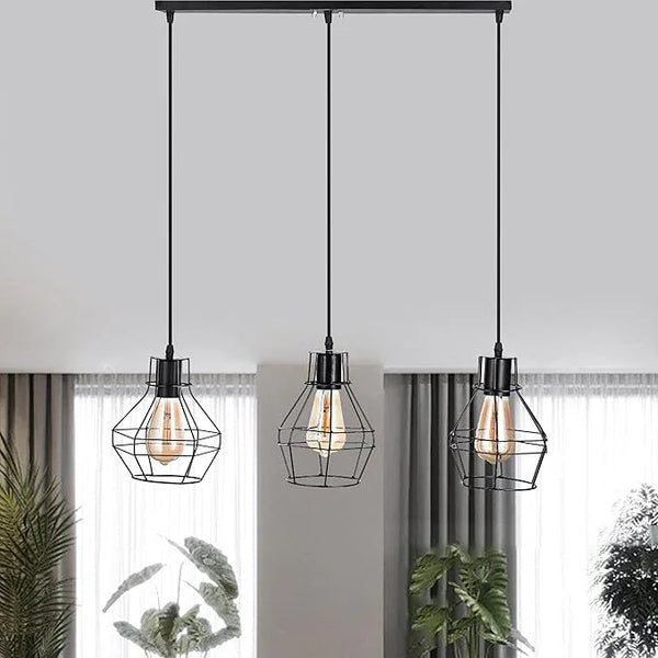 Ceiling Lamp - Metal - Black - 50×50×50 cm