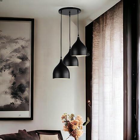 Ceiling Lamp - Metal - Black - 50×50×50 cm