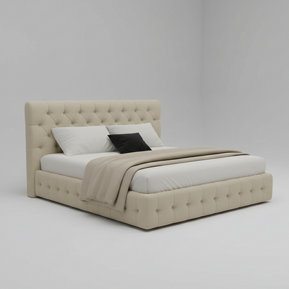 Full Bedroom - MDF Wood  - Brown & Beige