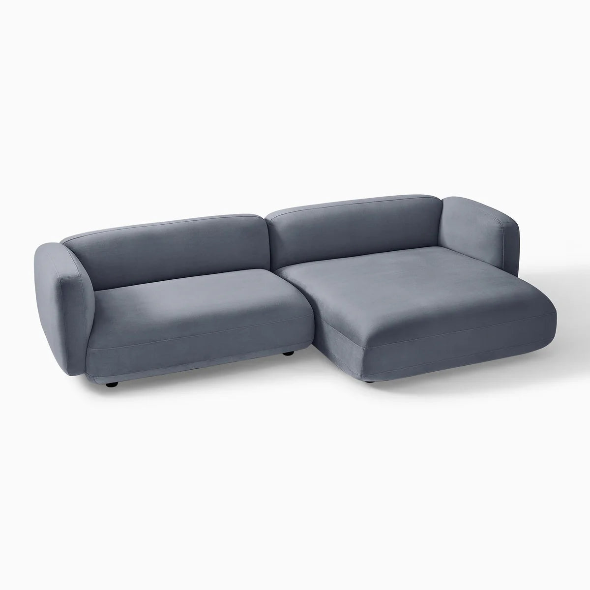 Sofa - Natural Wood - Linen - Grey - 307 x 150 x 100 x 75 cm