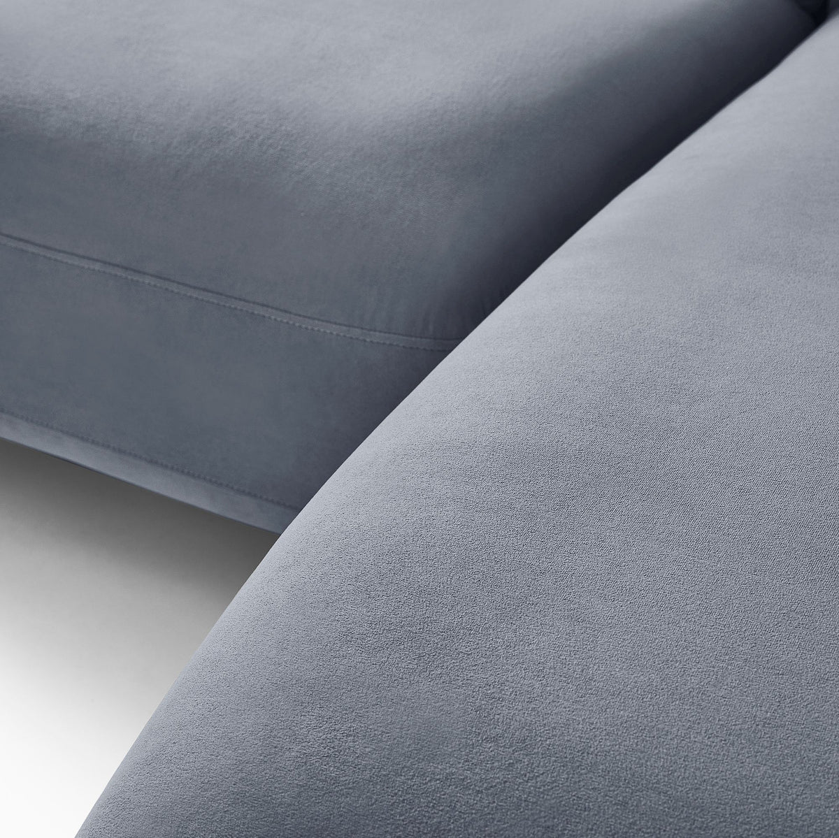 Sofa - Natural Wood - Linen - Grey - 307 x 150 x 100 x 75 cm