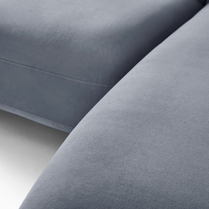 Sofa - Natural Wood - Linen - Grey - 307 x 150 x 100 x 75 cm
