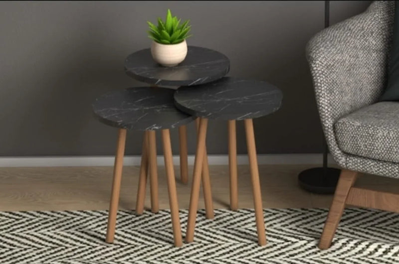 Set of Three Side Tables - MDF - Multi size - Cataloug