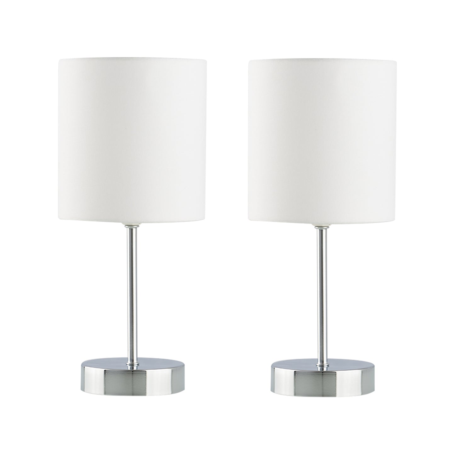 Desk Lamp - Metal - Silver & White - 42x15 cm