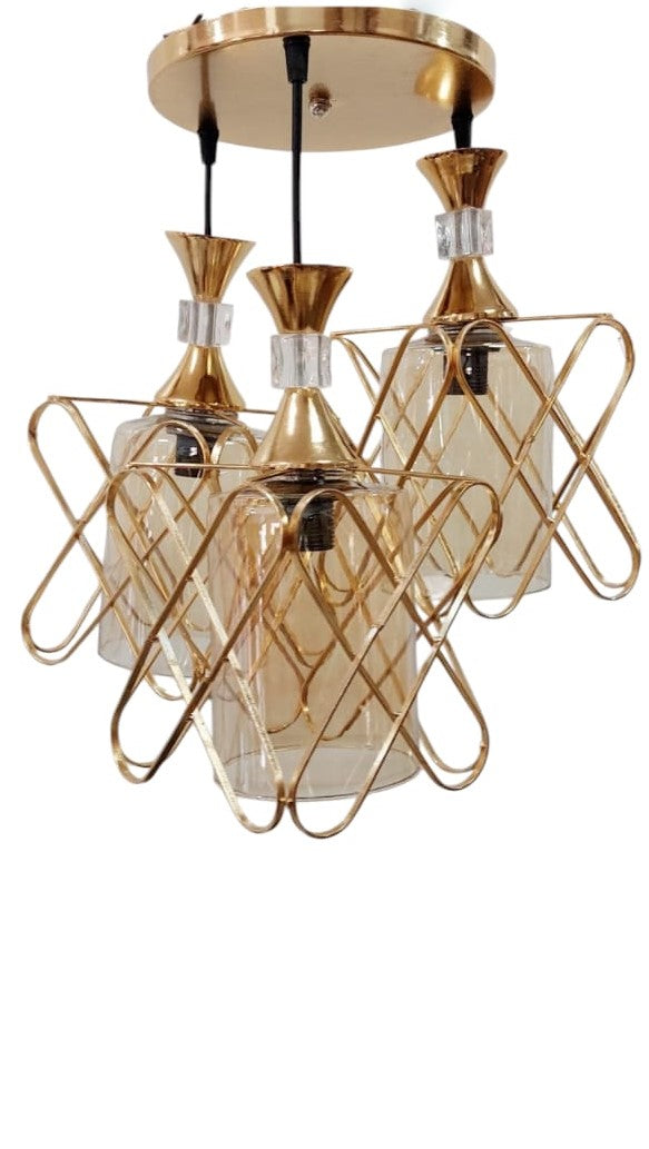 Chandelier - Metal - Gold - 80x30 cm