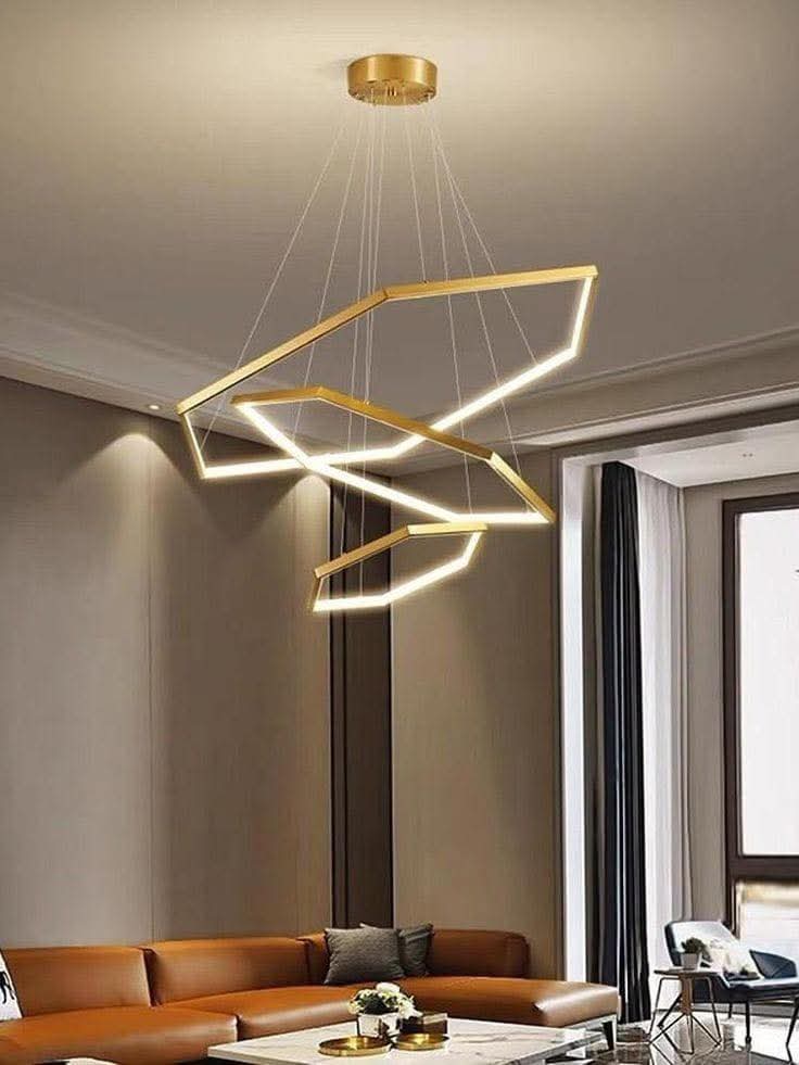 Chandelier- Metal - Gold -65 x 60 cm
