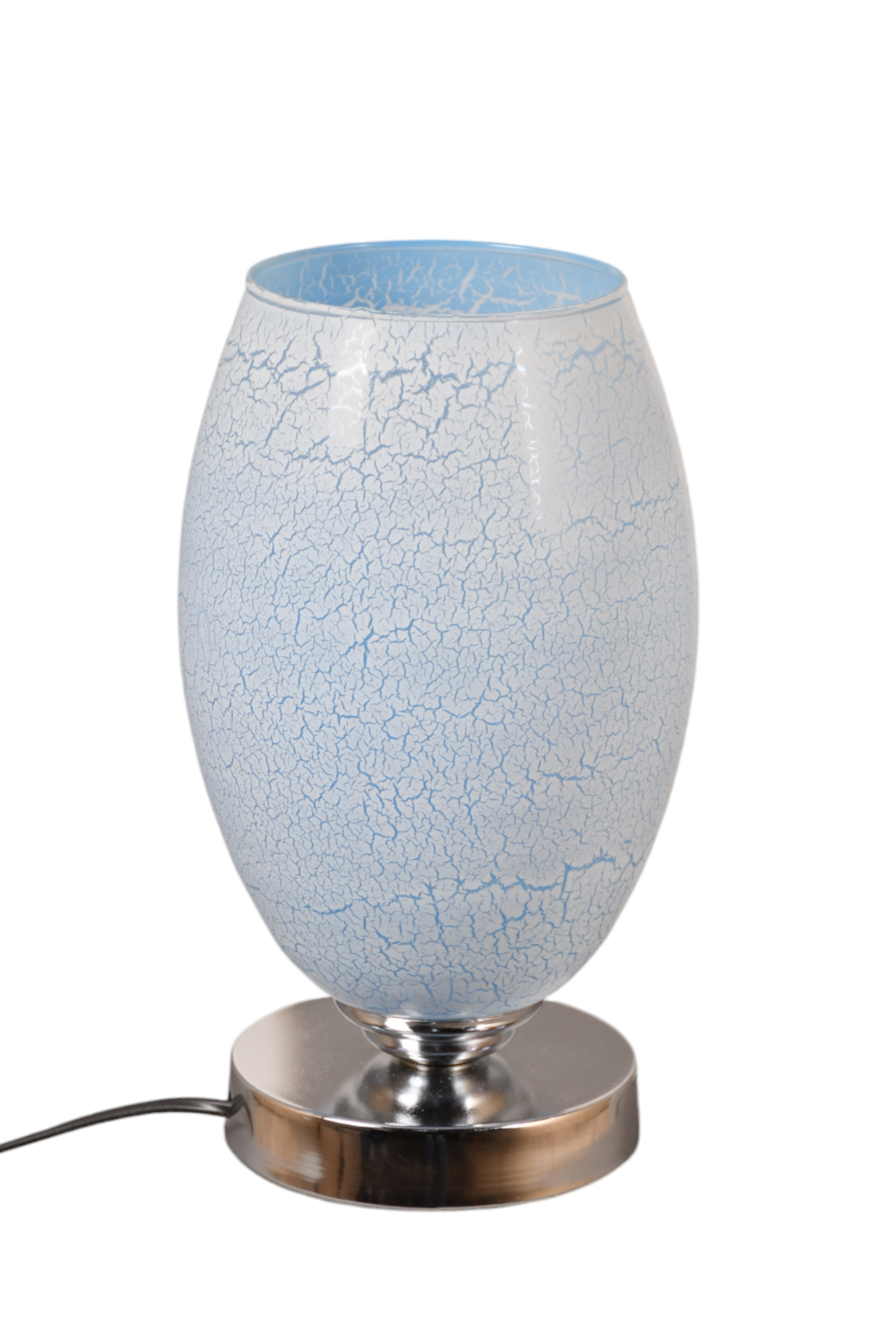 Desk Lamp - Metal - Silver & Light Blue - 24x13 cm.