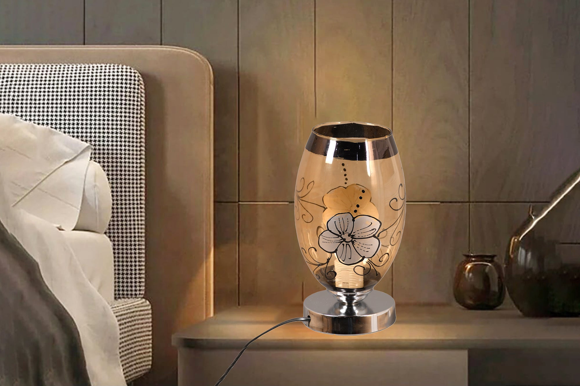 مصباح مكتبي - معدني - متعدد الألوان - 24 × 13 سم.