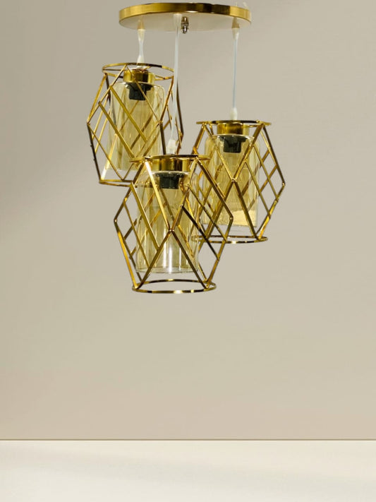 نجفه - معدن وزجاج - ذهبي - 80 × 30 سم