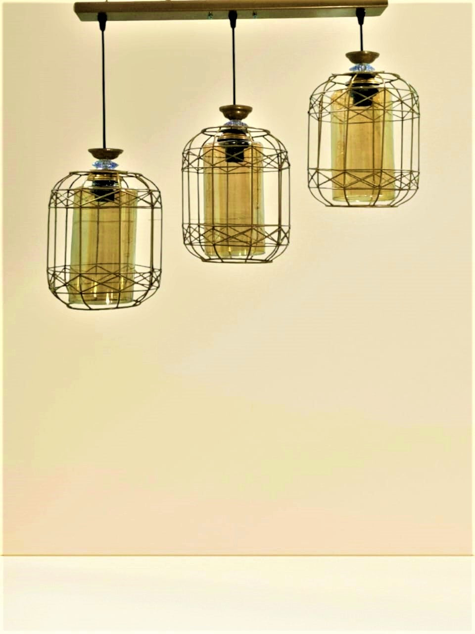 Chandelier - Metal & Glass - Champagne -80 x 50 cm