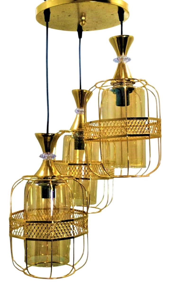 نجفه - معدن وزجاج - ذهبي - 82 × 30 سم