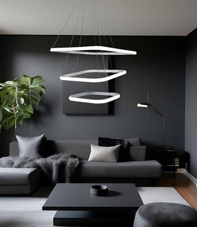 Chandelier - Metal - White - 70 x 60 cm