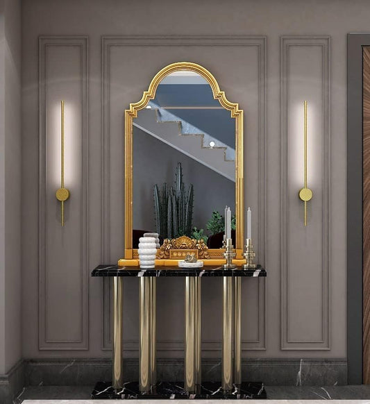 مصباح جداري - معدن - ذهبي - 60 × 13 سم